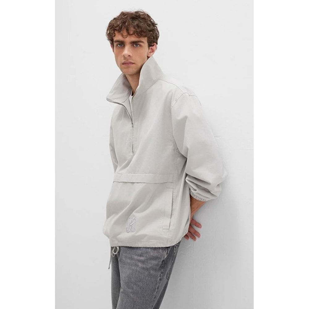 Mavi 0211684-70074 Yarım Fermuarlı Kanguru Cepli Erkek Sweatshirt