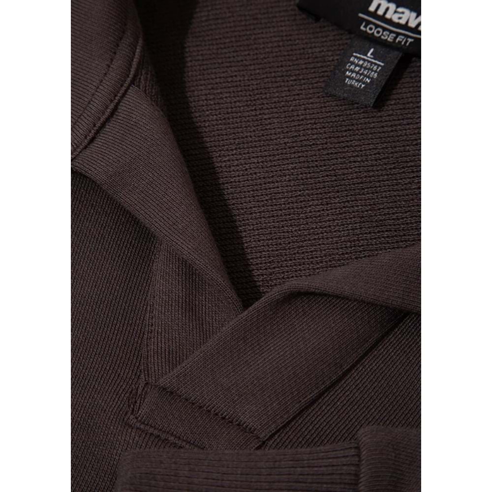 Mavi 0S10479-70219 Polo Yaka Nakışlı Erkek Kapüşonlu Sweatshirt