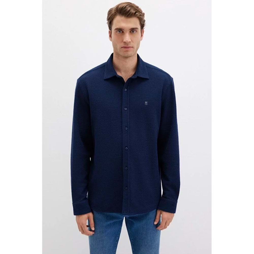 Mavi 0211789-70497 M Logo Nakışlı Örme Erkek Gömlek
