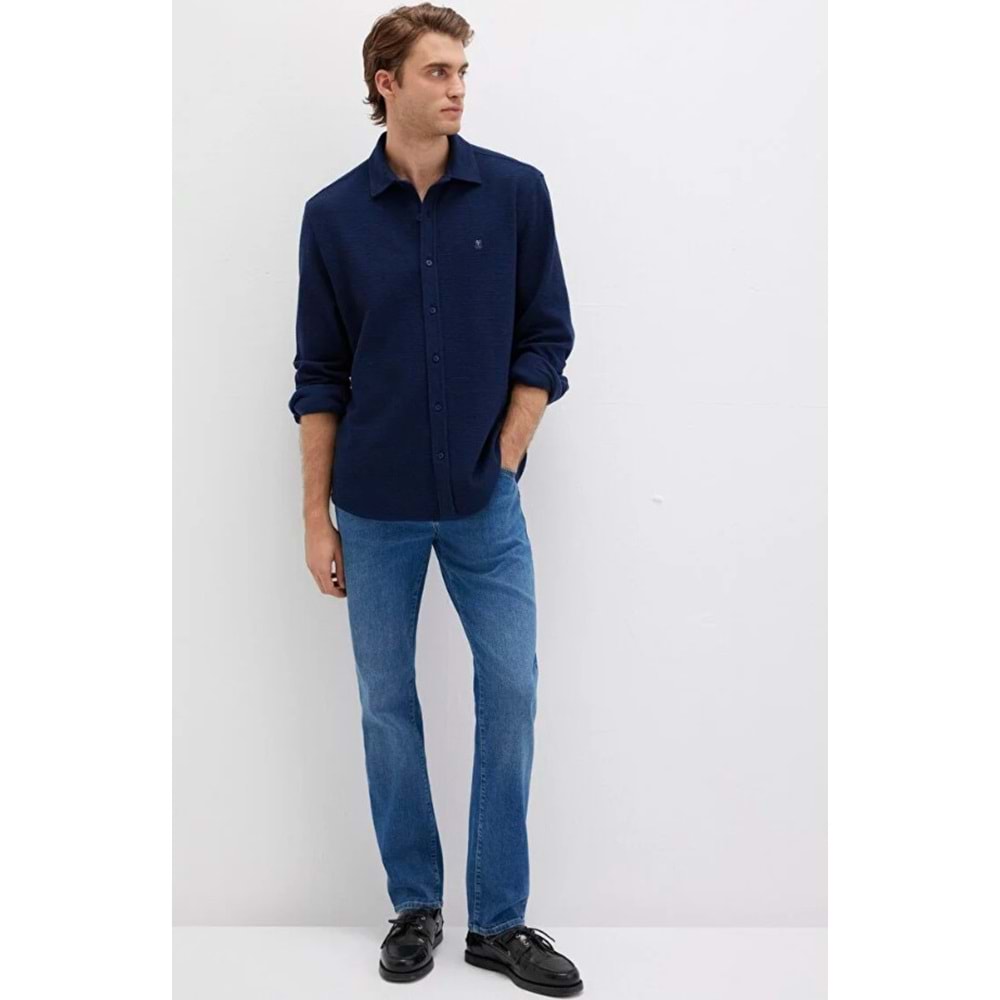 Mavi 0211789-70497 M Logo Nakışlı Örme Erkek Gömlek