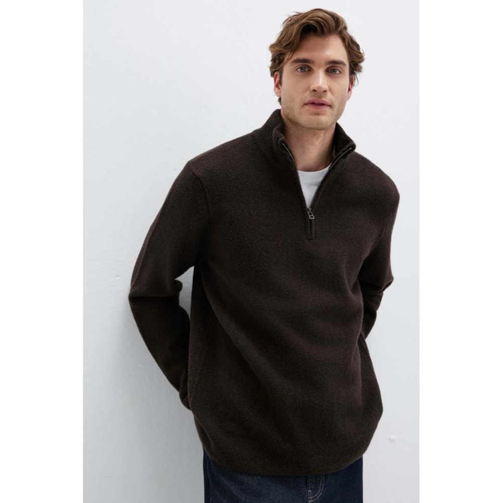 Mavi M0710380-89103 Half Zip Kazak Yarım Fermuarlı Erkek Sweatshirt