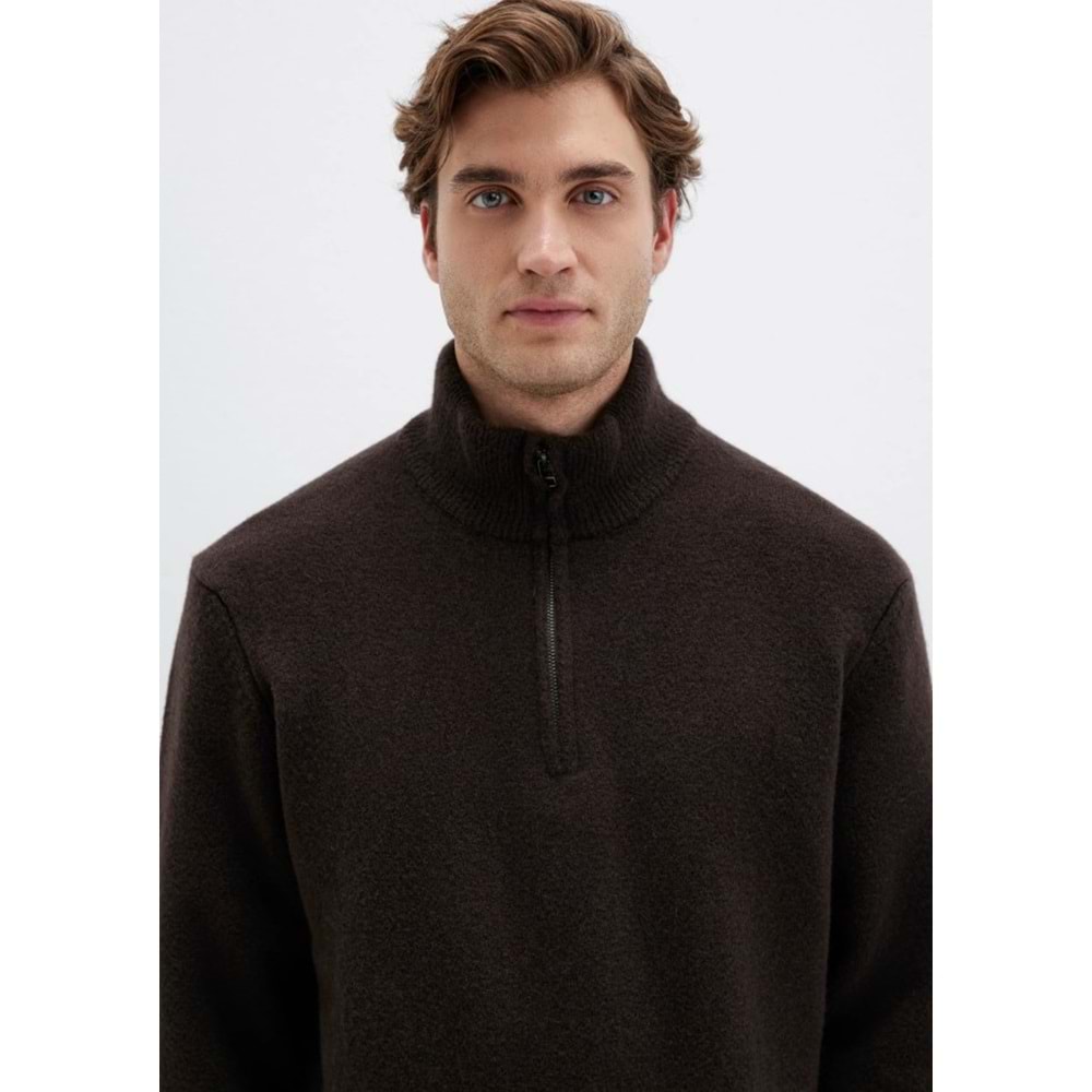 Mavi M0710380-89103 Half Zip Kazak Yarım Fermuarlı Erkek Sweatshirt