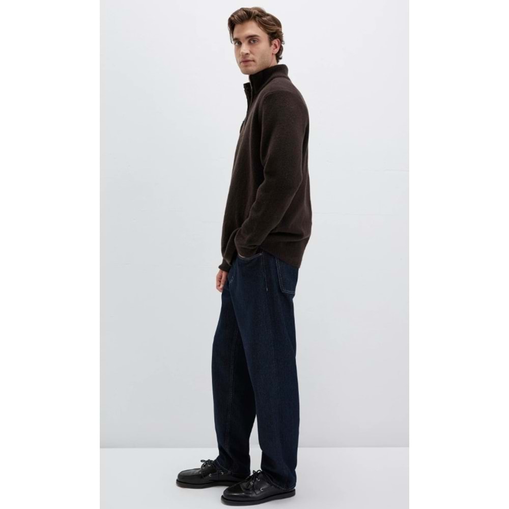 Mavi M0710380-89103 Half Zip Kazak Yarım Fermuarlı Erkek Sweatshirt