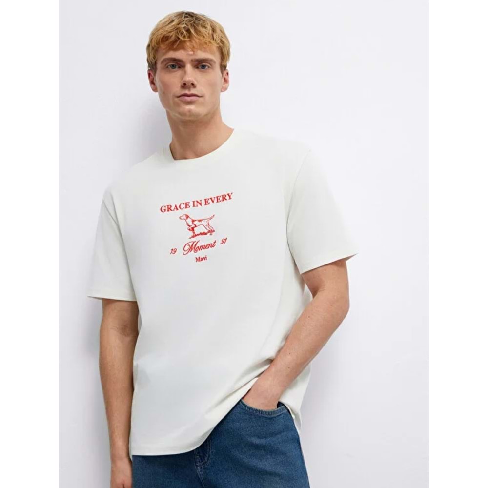 Mavi M0613159-70057 Grace In Every Nakışlı Tişört Erkek T-Shirt