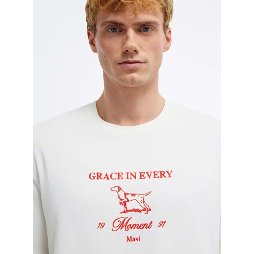 Mavi M0613159-70057 Grace In Every Nakışlı Tişört Erkek T-Shirt