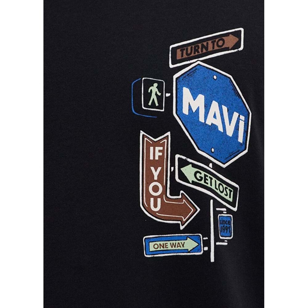Mavi M0613391-900 Mavi Baskılı Tişört Erkek T-Shirt