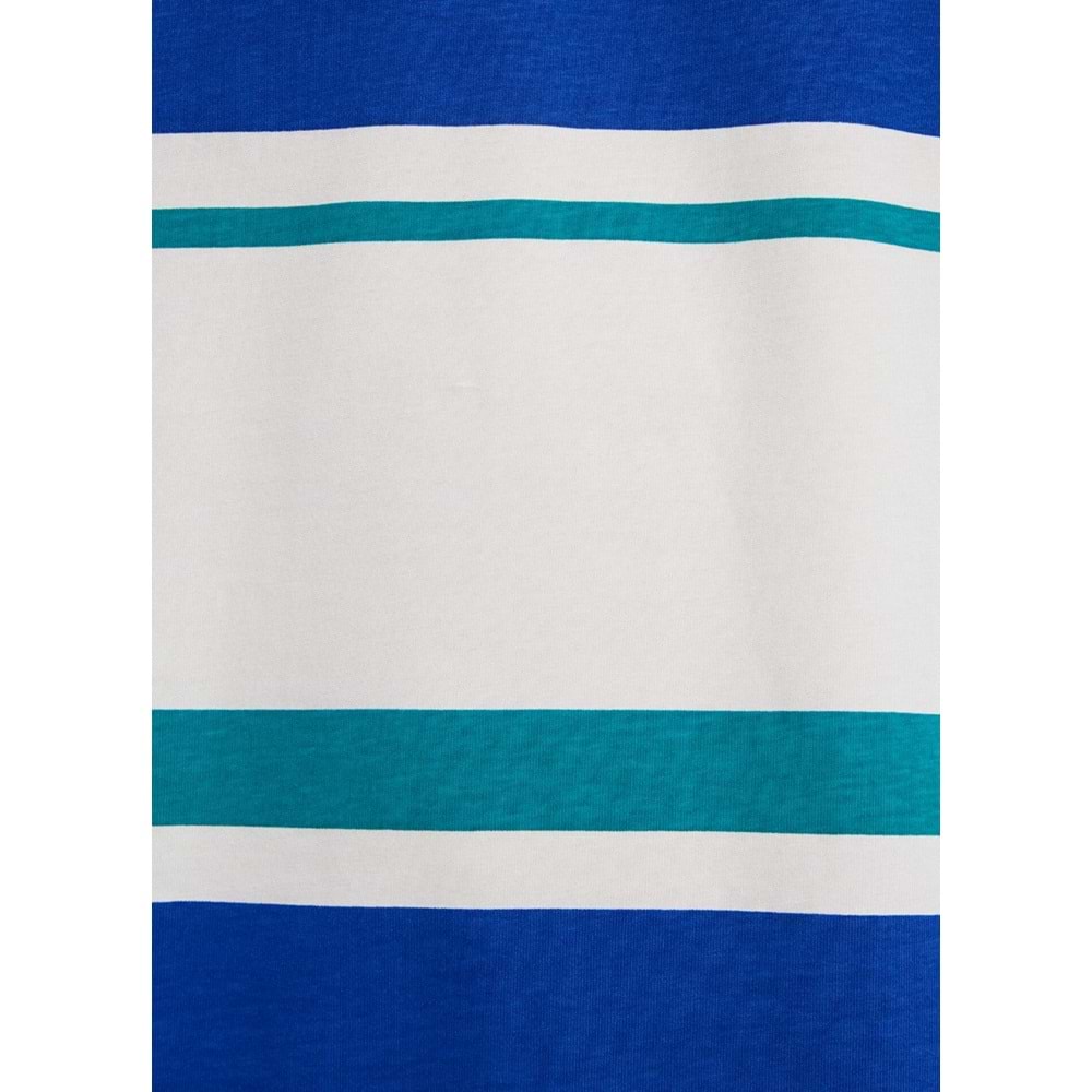 Mavi M0613331-70057 Basic Çizgili Tişört Loose Fit Tişört Erkek T-Shirt