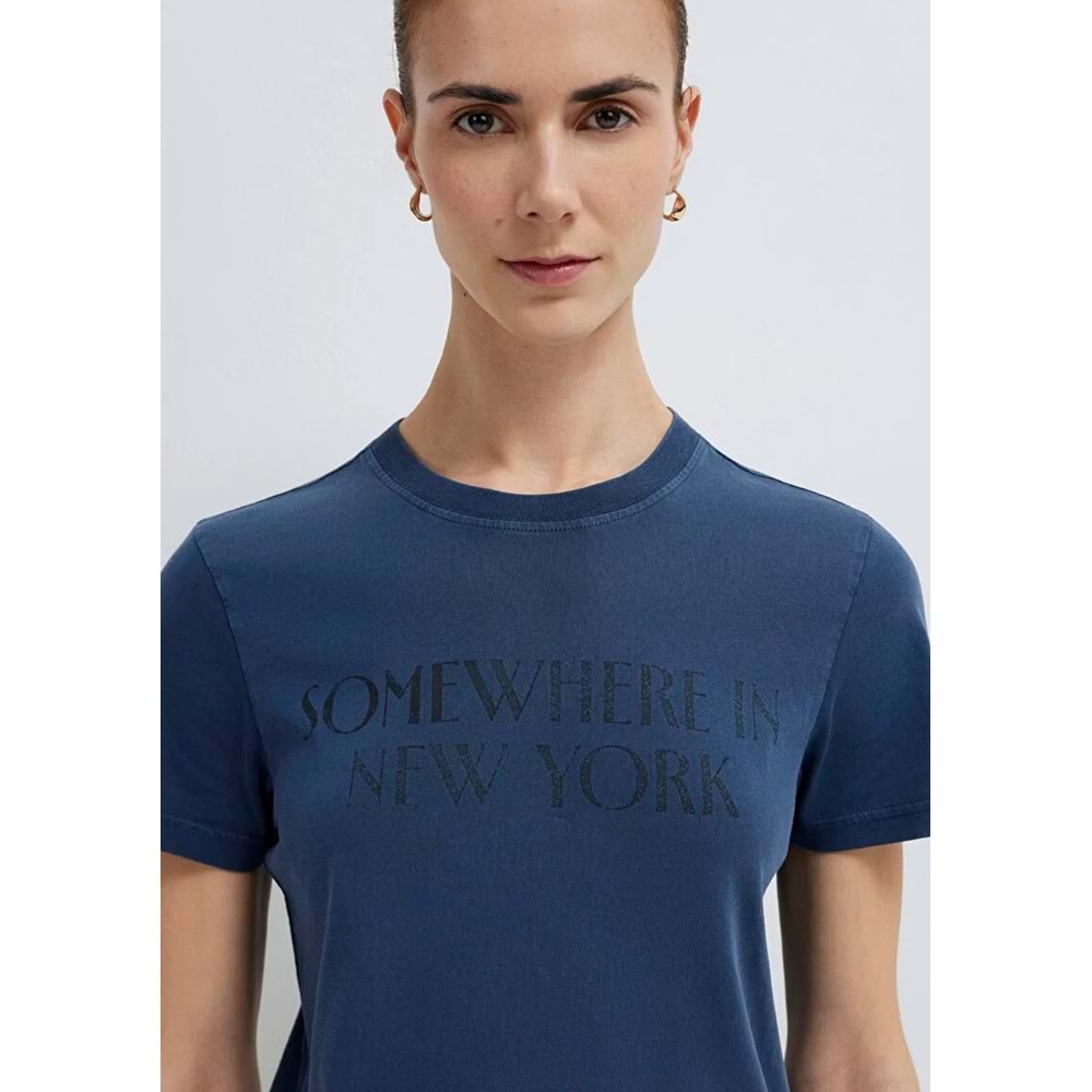 Mavi M1614315-70757 Yazılı T-Shirt Kadın Tişört