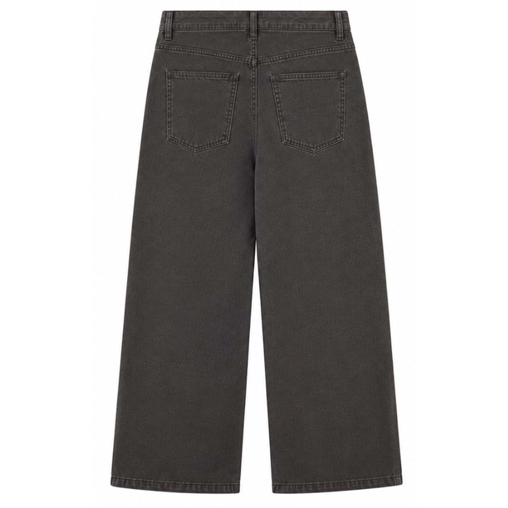 Mavi M1011274-71541 Dokuma Pantolon Bol Kesim Düz Paça Jean Kadın Kot Pantolon