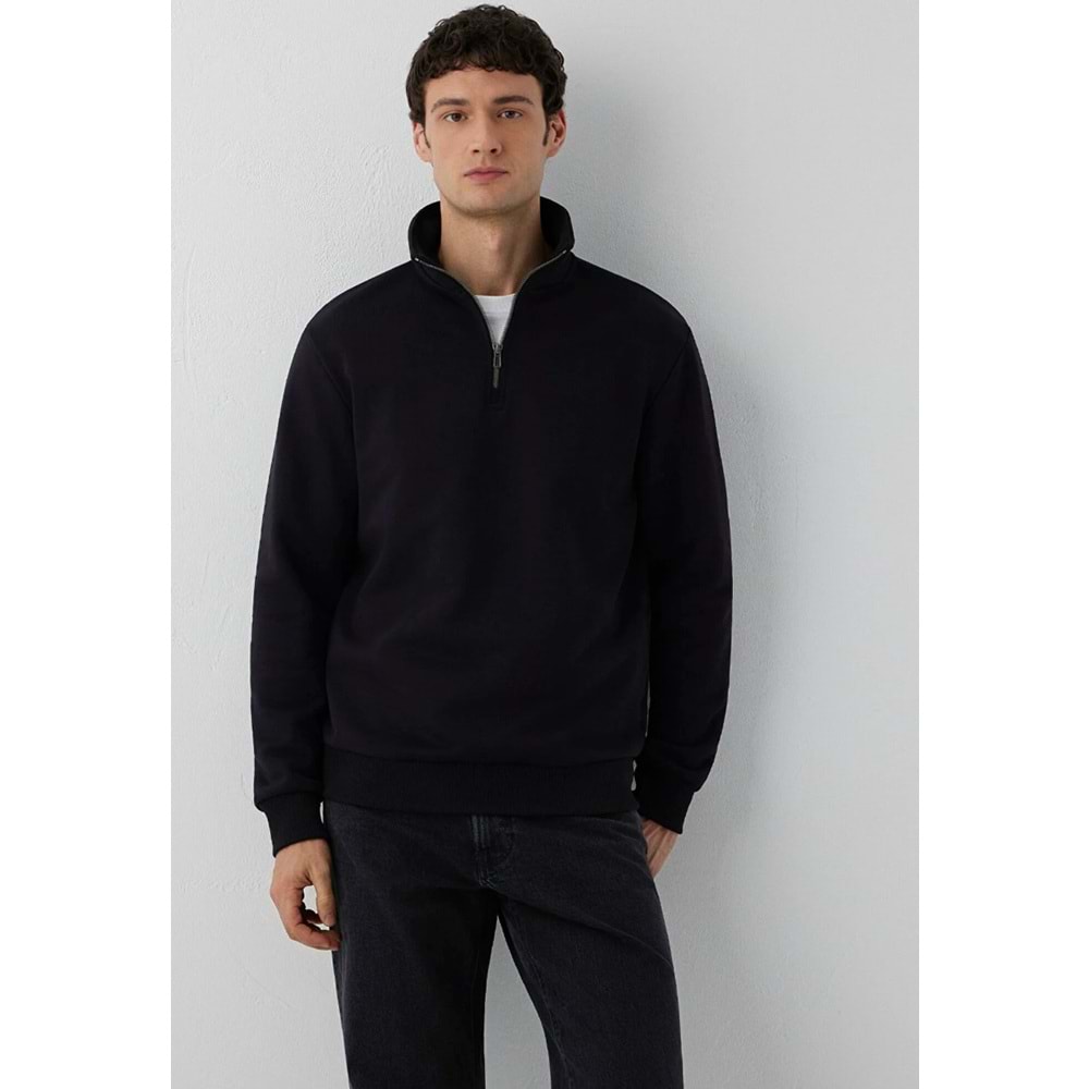 Mavi M0S20027-900 Mavi Yarı Fermuarlı Erkek Sweatshirt