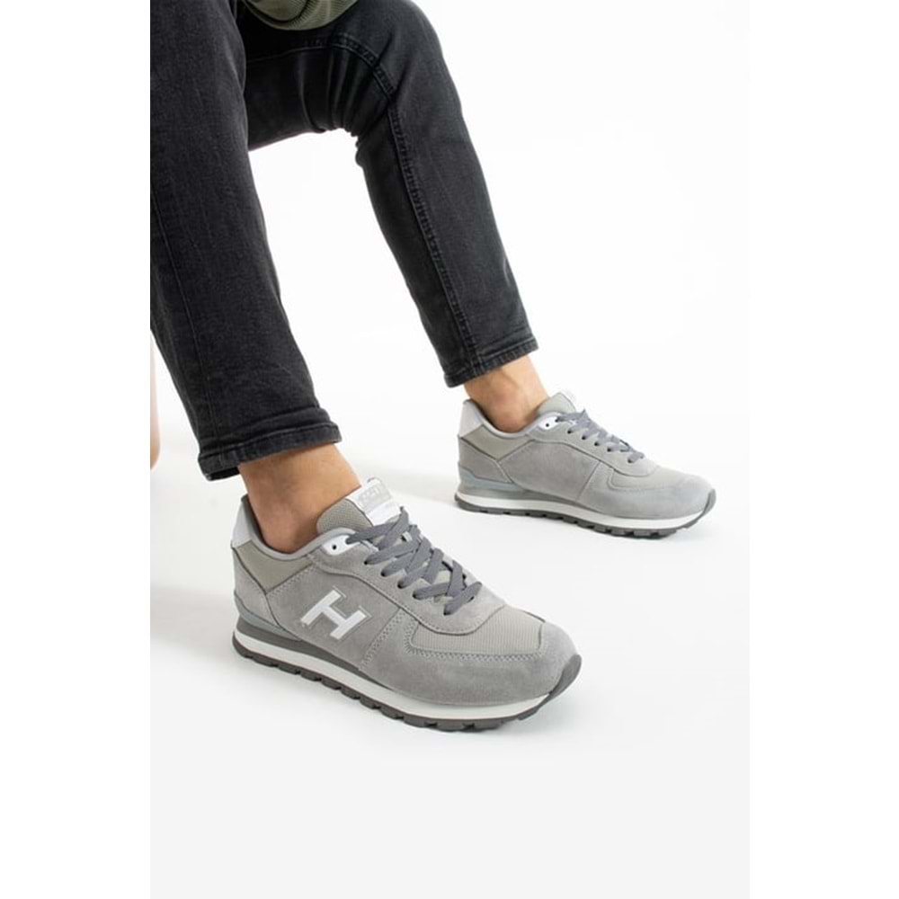 Hammer Jack 102 19250-M Peru Gri-Beyaz %100 Hakiki Deri Erkek Spor Ayakkabı