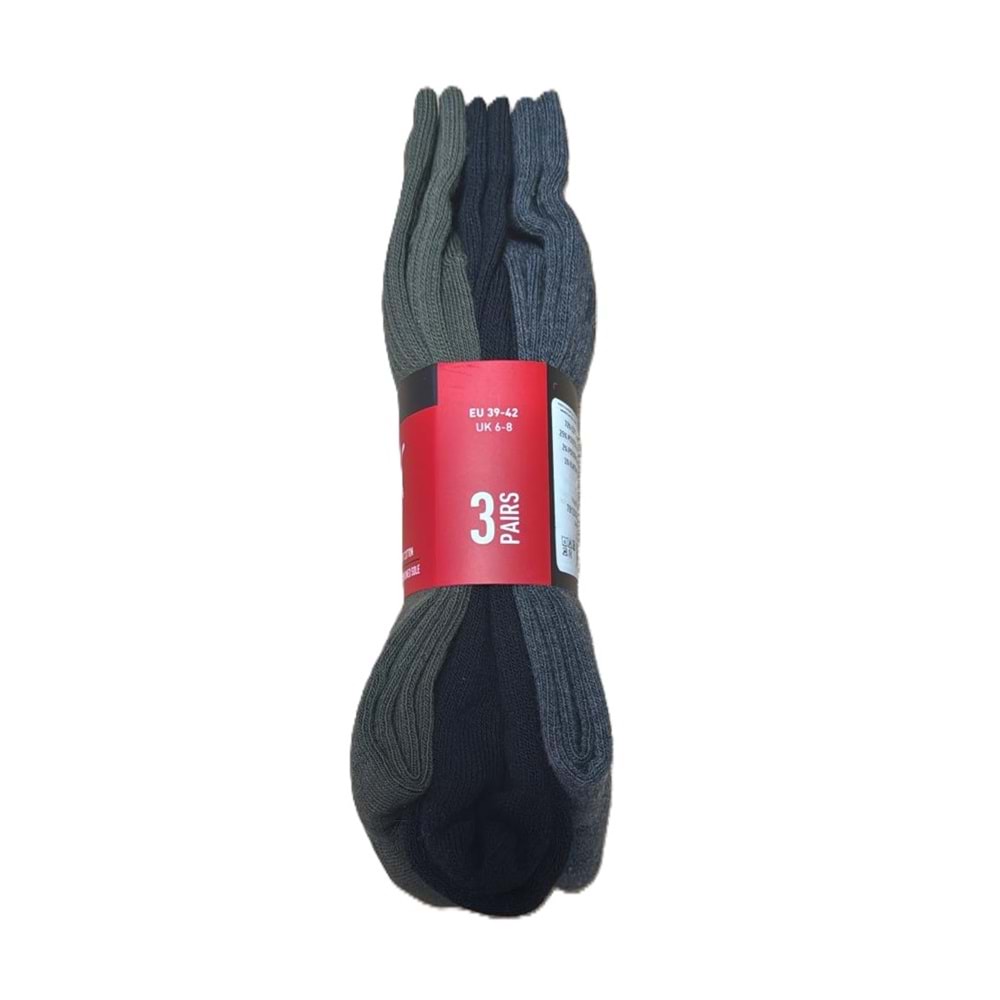 Puma 947110-05 Elements Crew So 3 Pack 3 Parça-Adet Unisex Çorap