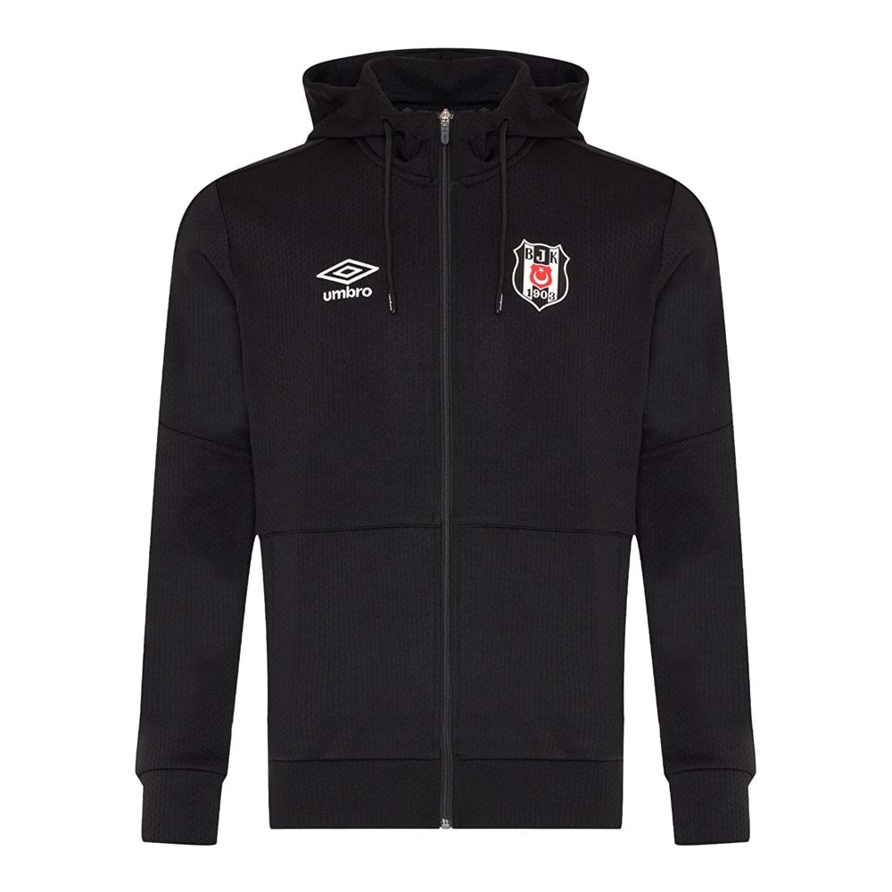 Beşiktaş S.K. Bjk Umbro 25/26 Erkek Fermuarlı Kapüşonlu Sweatshirt