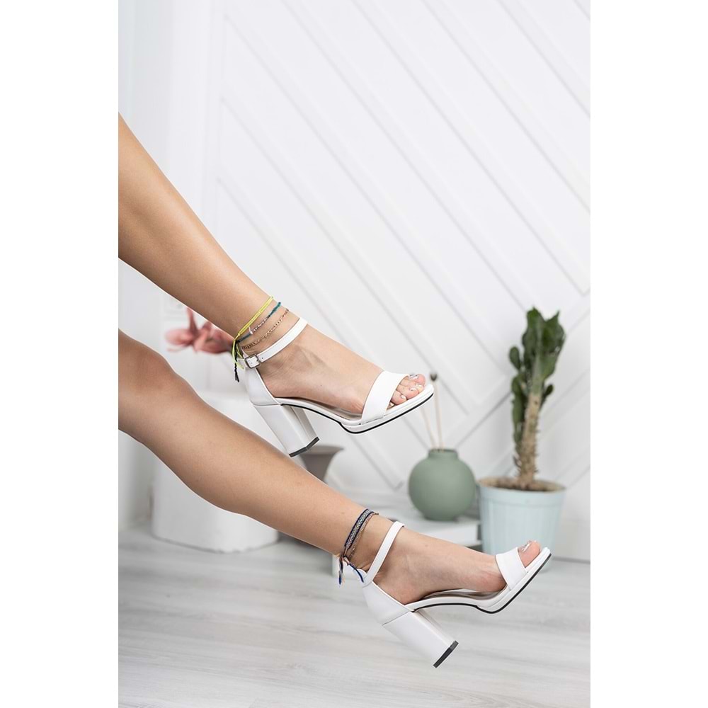 Kocamanlar 5231 İnce Platform Tek Bant Kadın Topuklu Ayakkabı