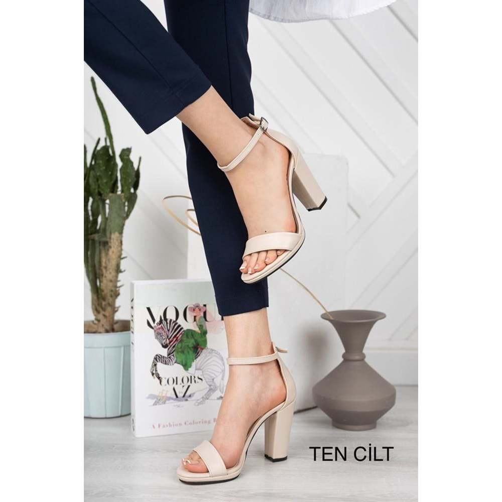 Kocamanlar 5231 İnce Platform Tek Bant Kadın Topuklu Ayakkabı