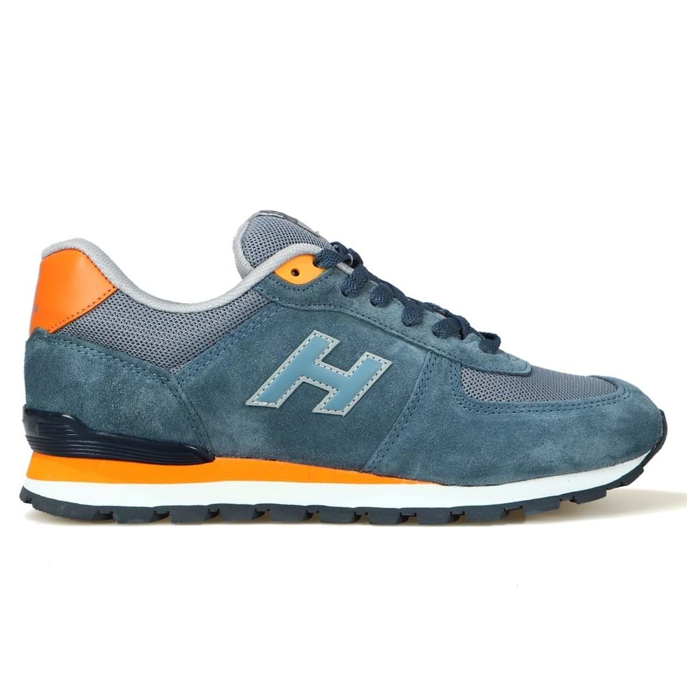 Hammer Jack 102 19250- Mavi-Turuncu %100 Hakiki Deri Erkek Spor Ayakkabı