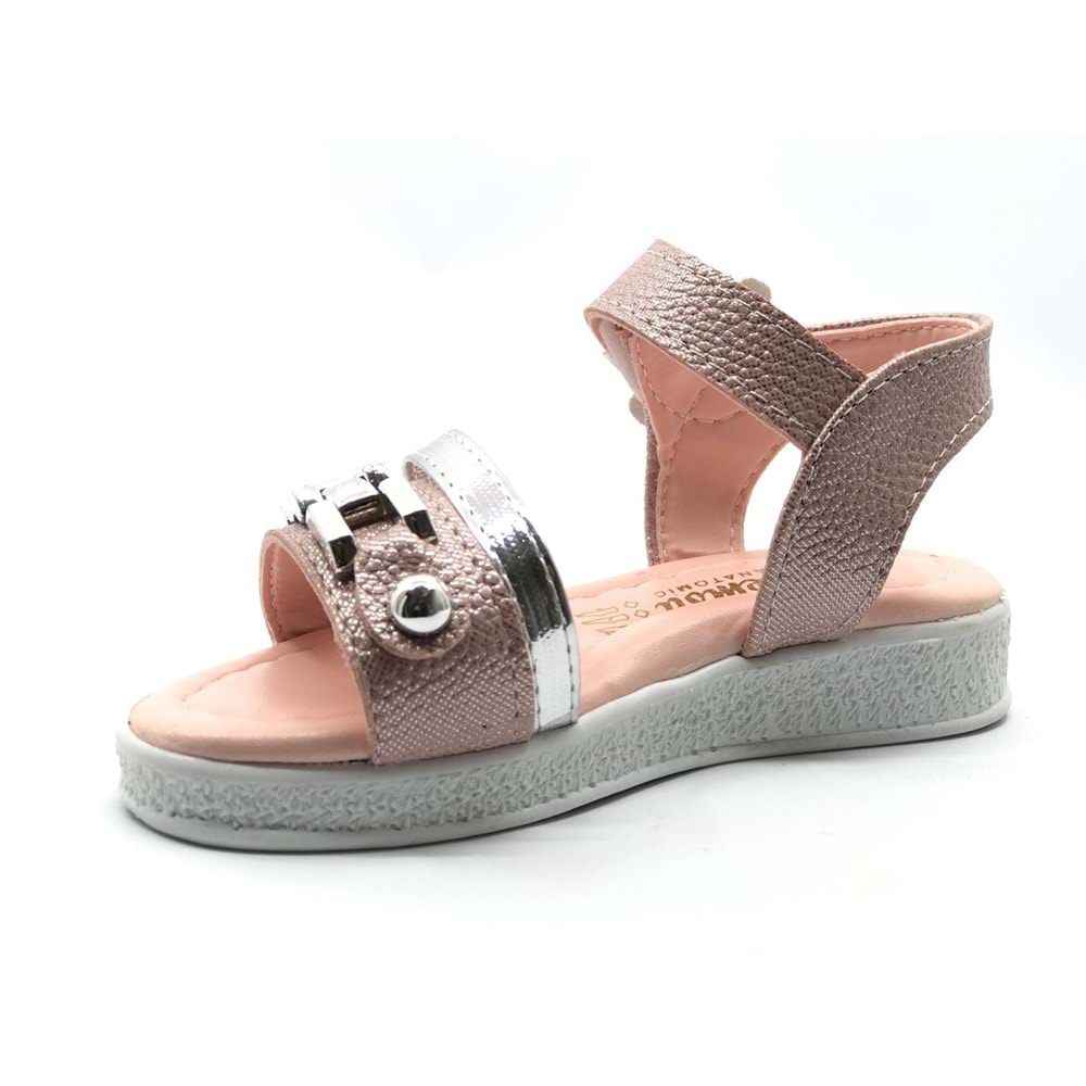 İremsu Kız Çocuk Güllü Zincirli Sandalet Çocuk Ayakkabı