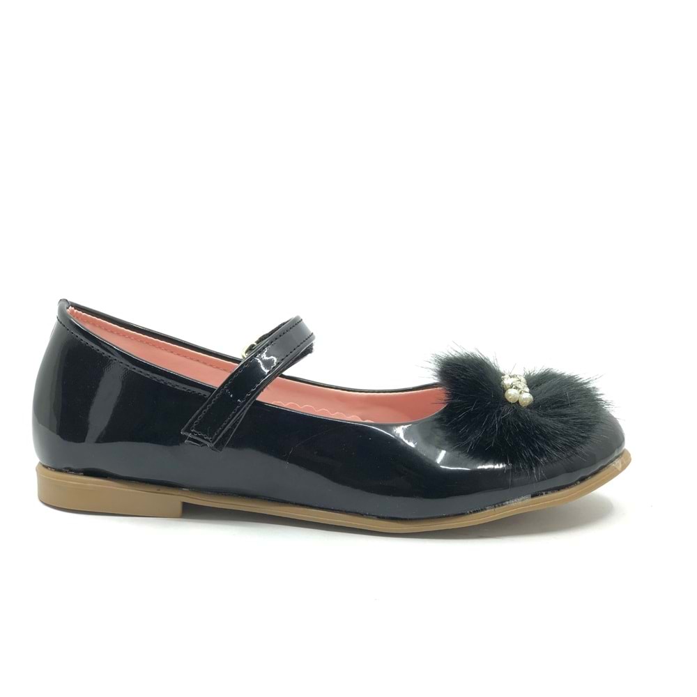 İremsu Tüylü Taşlı Cırtlı Kız Çocuk Babet Ayakkabı