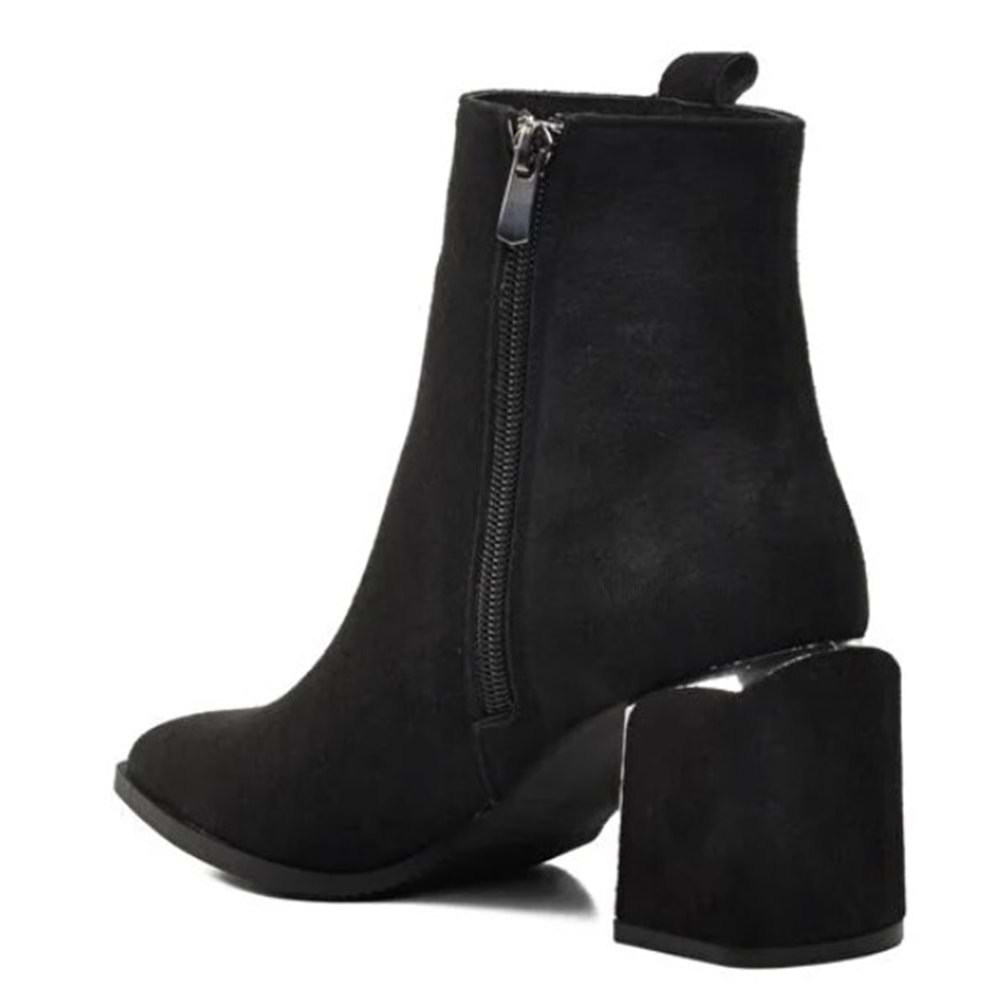 Feles Burgu Şerit Taş Detaylı Klasik Kadın Bot