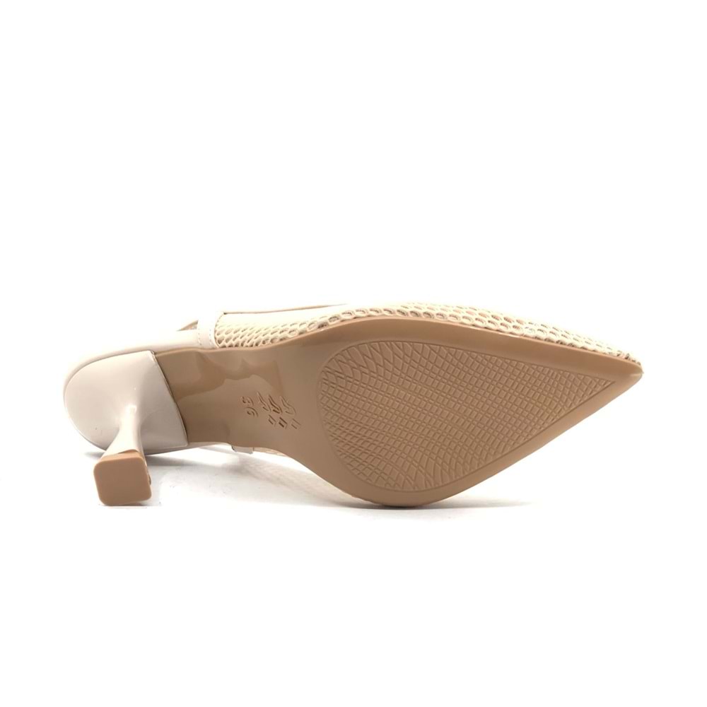 Feles Topuklu Fileli Stiletto Kadın Ayakkabı