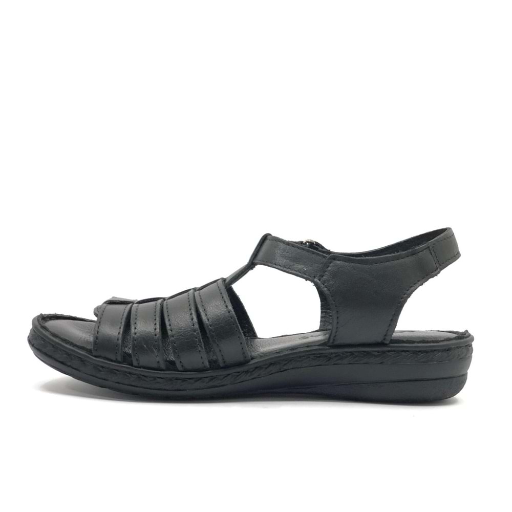 Ayakdaş %100 Hakiki Deri Tam Ortapedik Fus Pedli Taban Kadın Sandalet