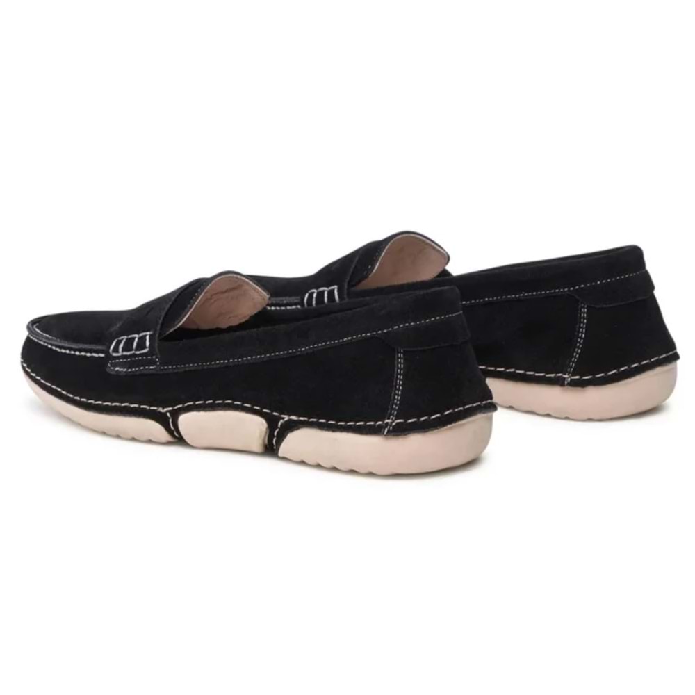 Feles Hakiki Deri Loafer Kadın Babet