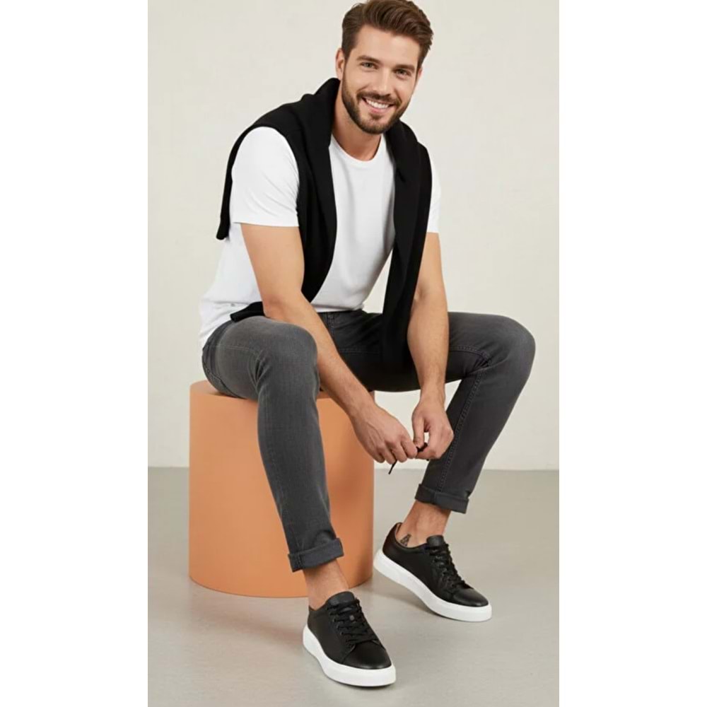 Makras Exclusive 777 Erkek Deri Sneaker Ayakkabı