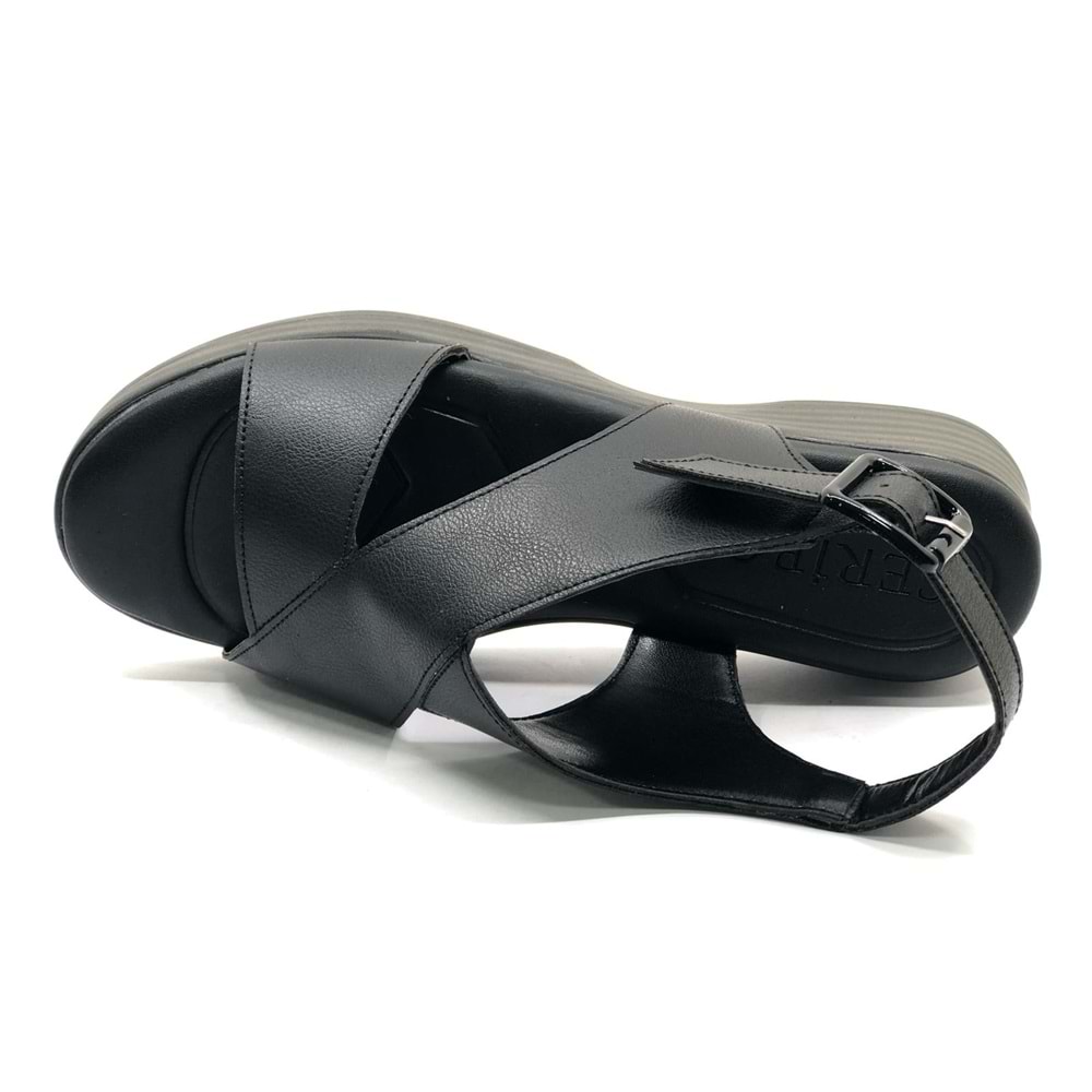 Seribo 25Y003 Cırt Detaylı Ortopedik Taban Kadın Sandalet