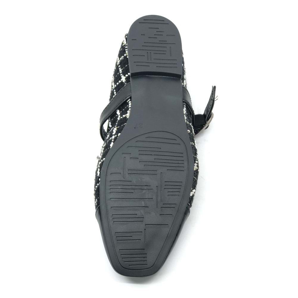 Feles Hasır Toka Detaylı Kadın Babet Ayakkabı