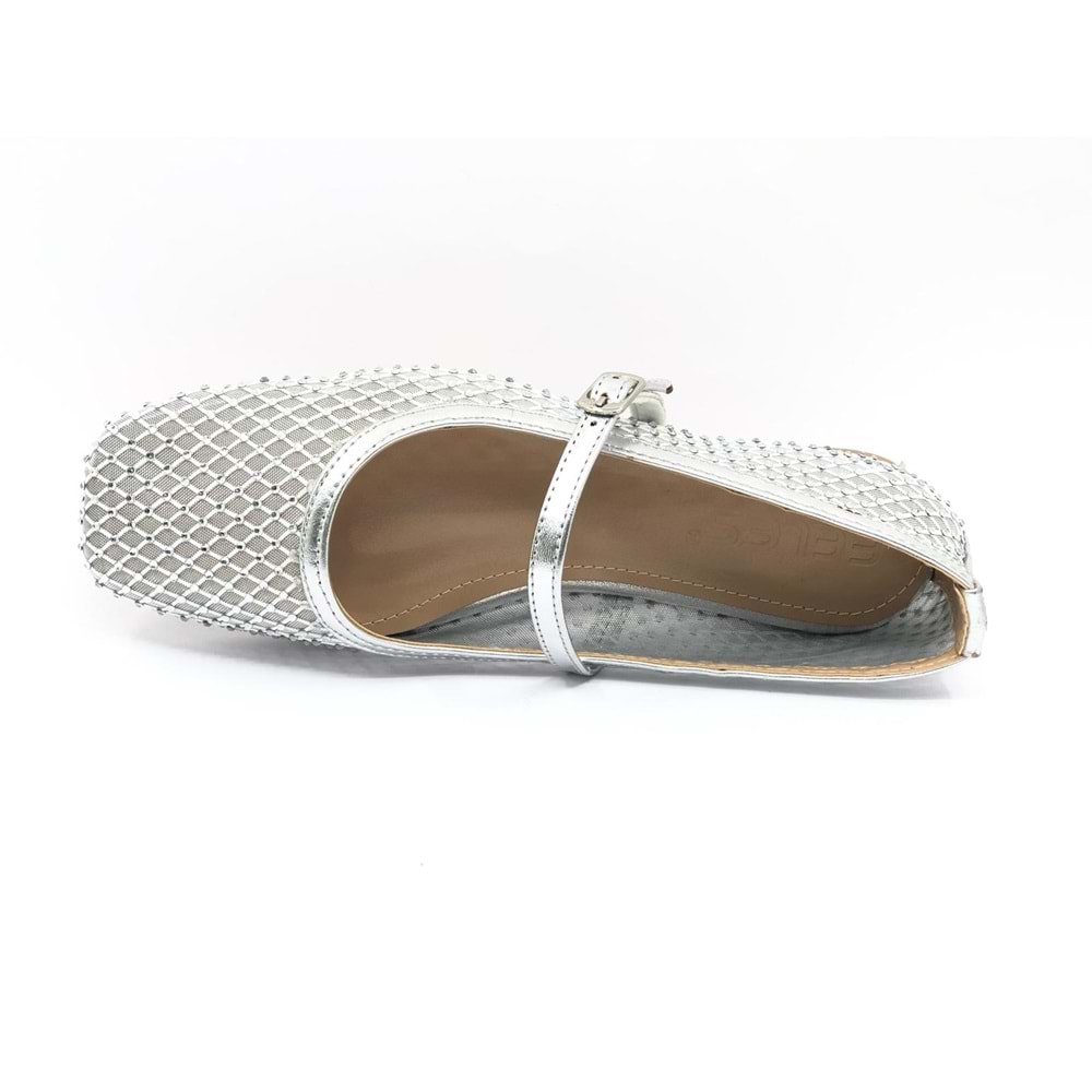 Feles Dantel Taş Detaylı Kadın Babet Ayakkabı