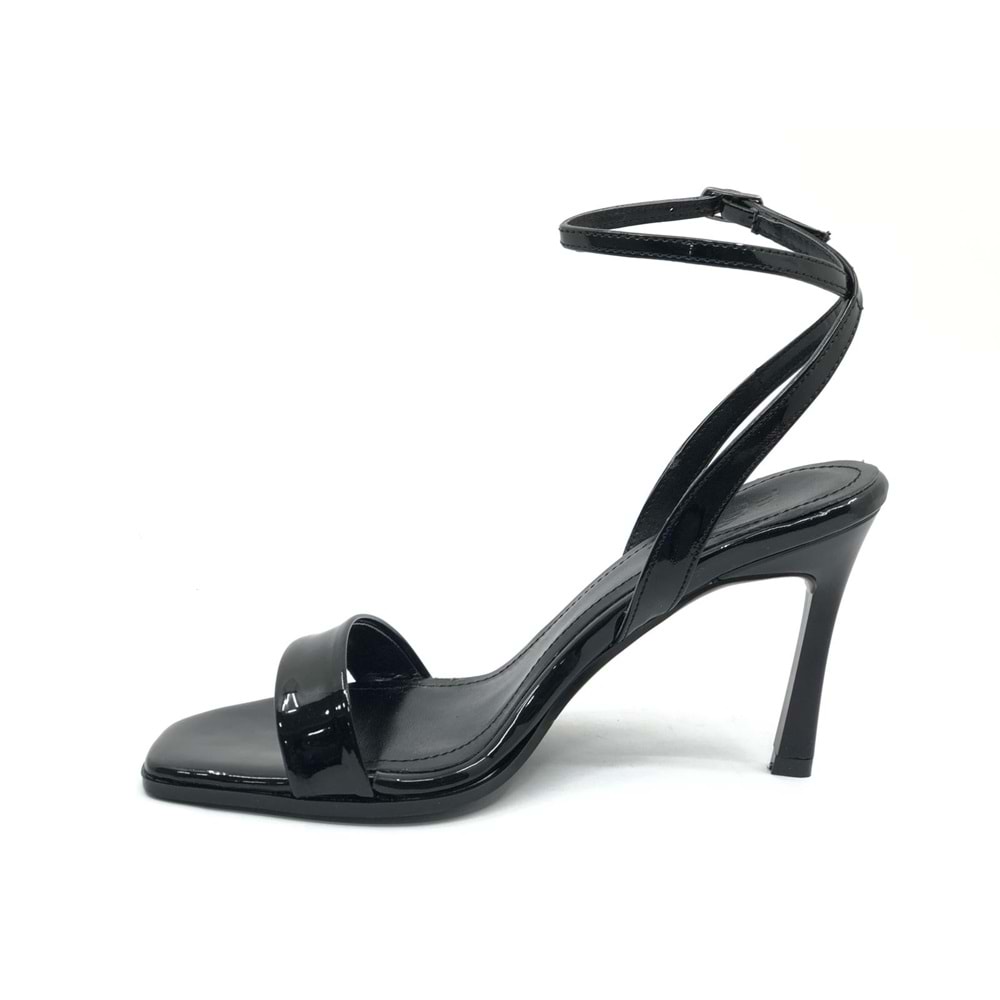 Feles Bilekten Bağlamalı Tek Bant Kadın Topuklu Ayakkabı