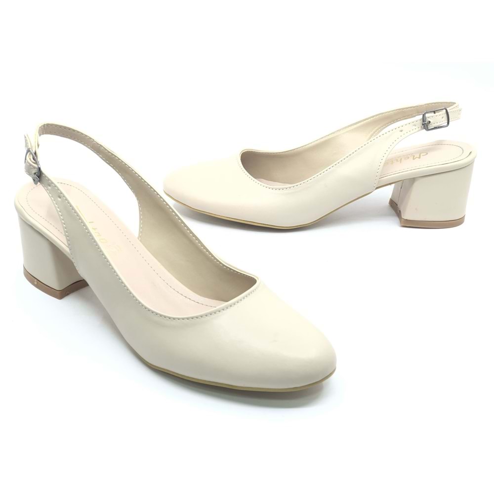 Mehtap Arkası Açık Klasik Kadın Topuklu Ayakkabı