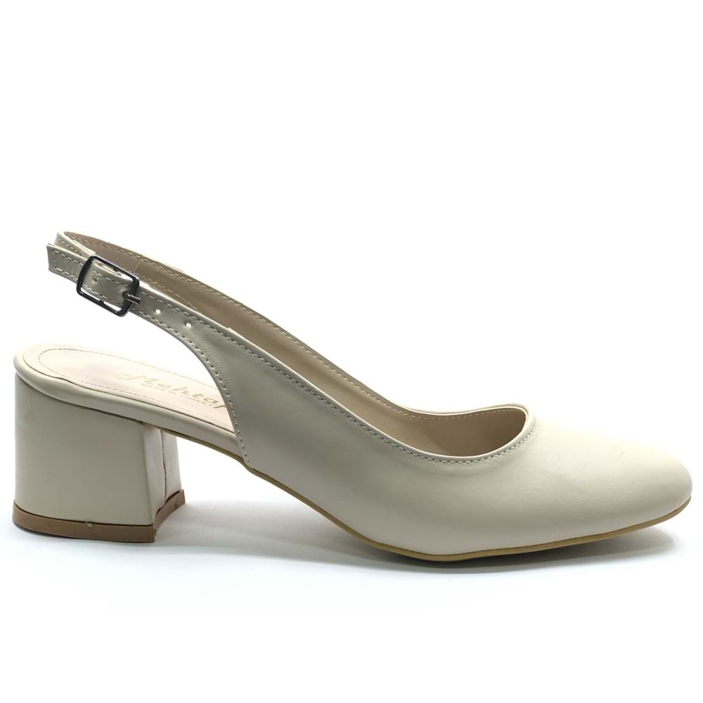 Mehtap Arkası Açık Klasik Kadın Topuklu Ayakkabı