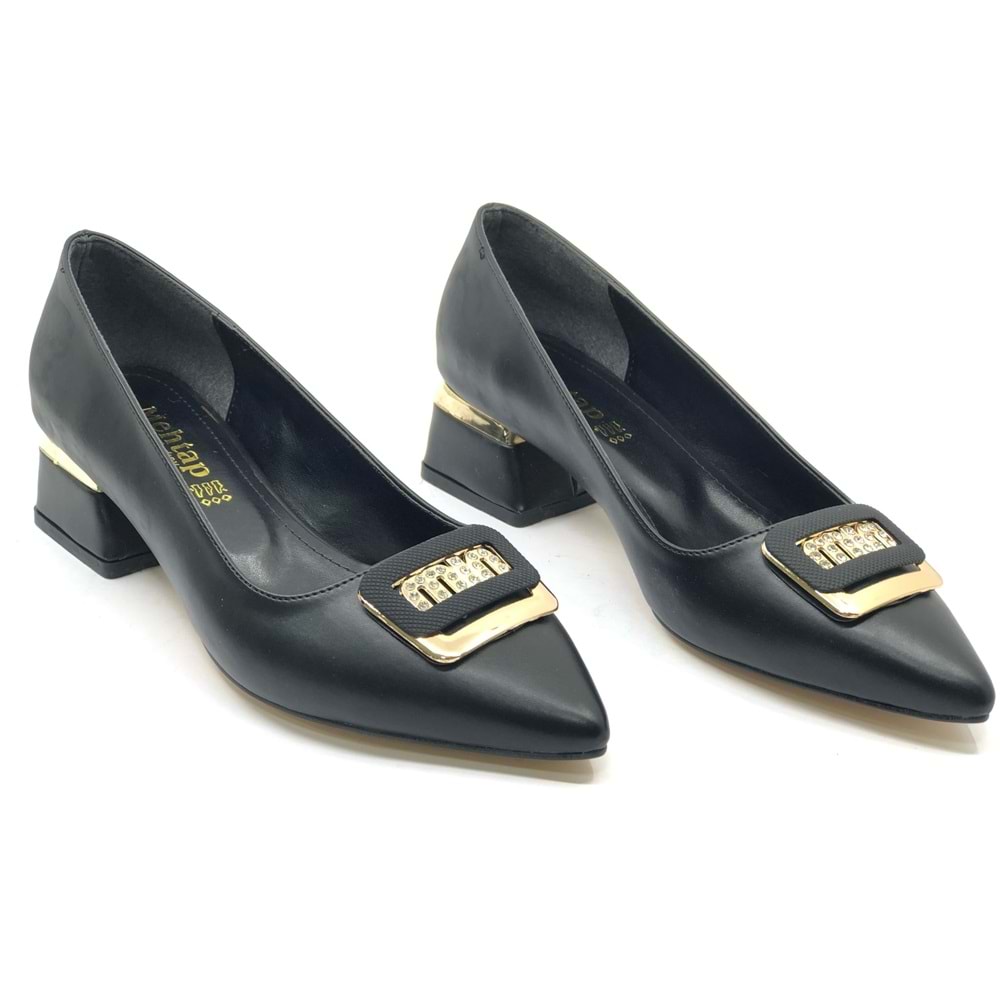 Mehtap Toka Detaylı Kısa Topuklu Kadın Babet Ayakkabı