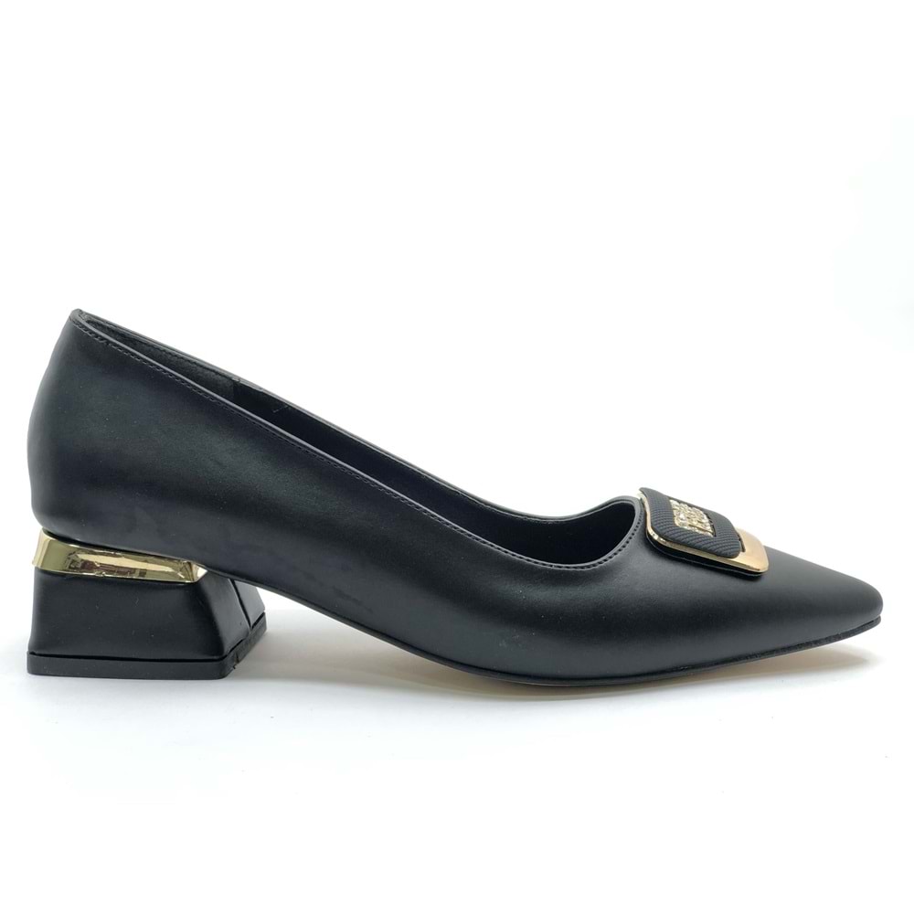 Mehtap Toka Detaylı Kısa Topuklu Kadın Babet Ayakkabı