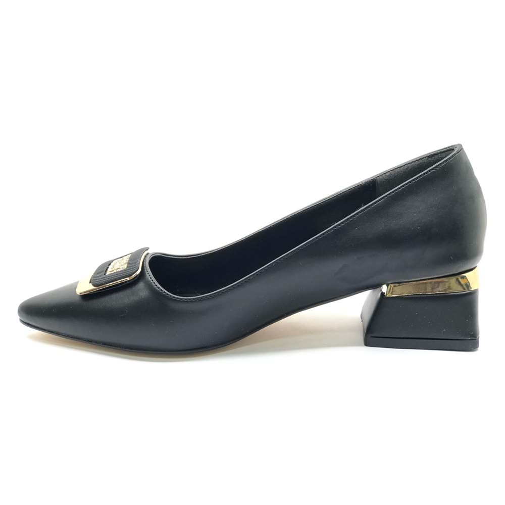 Mehtap Toka Detaylı Kısa Topuklu Kadın Babet Ayakkabı