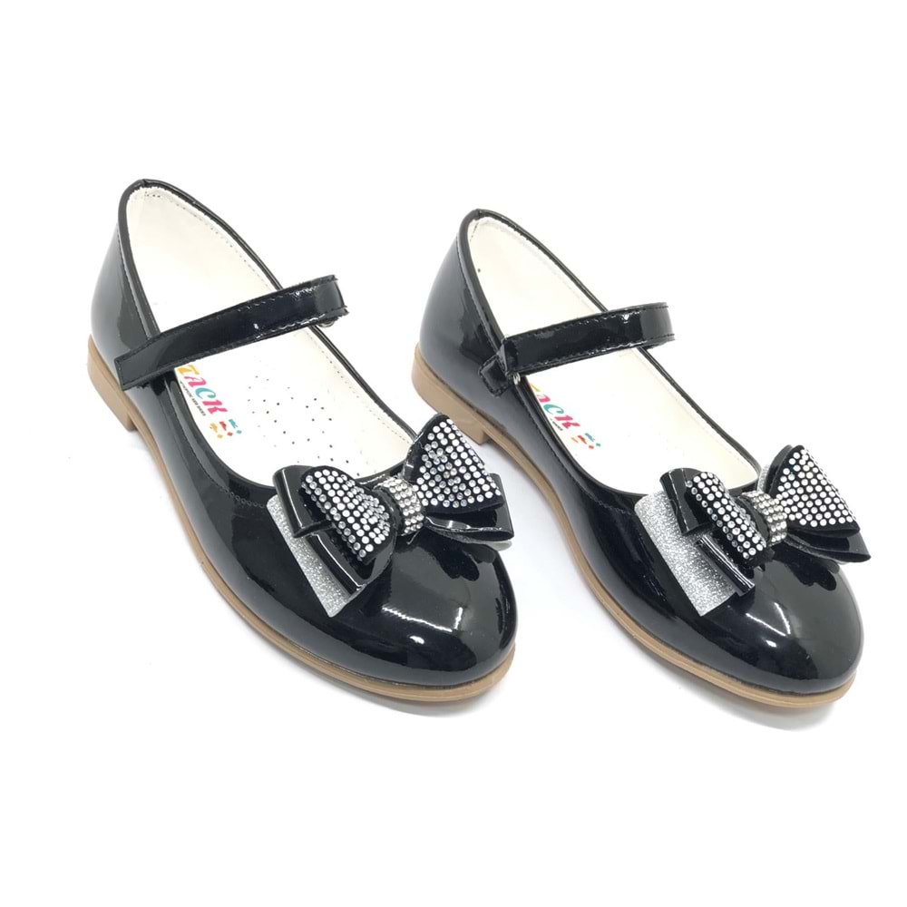 İremsu Kurdela Taş Detaylı Cırtlı Kız Çocuk Babet Ayakkabı