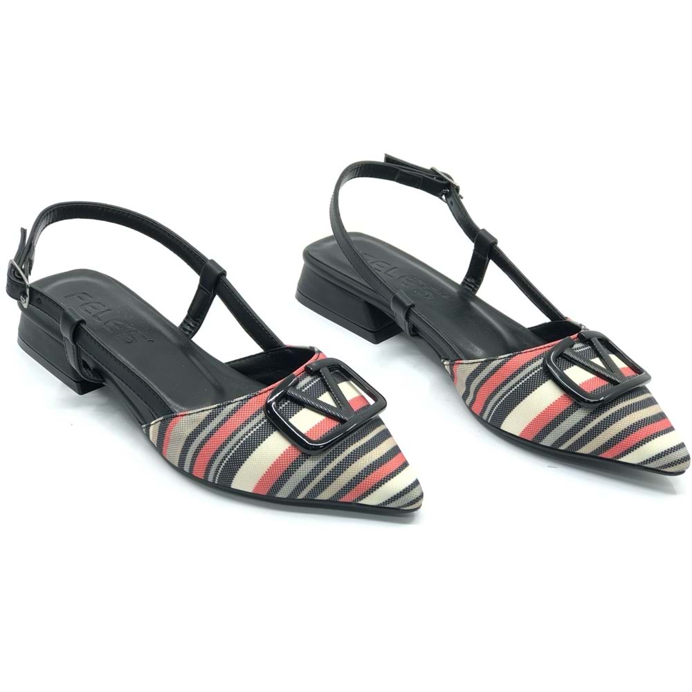 Feles 01-902 V Toka Kadın Babet Ayakkabı