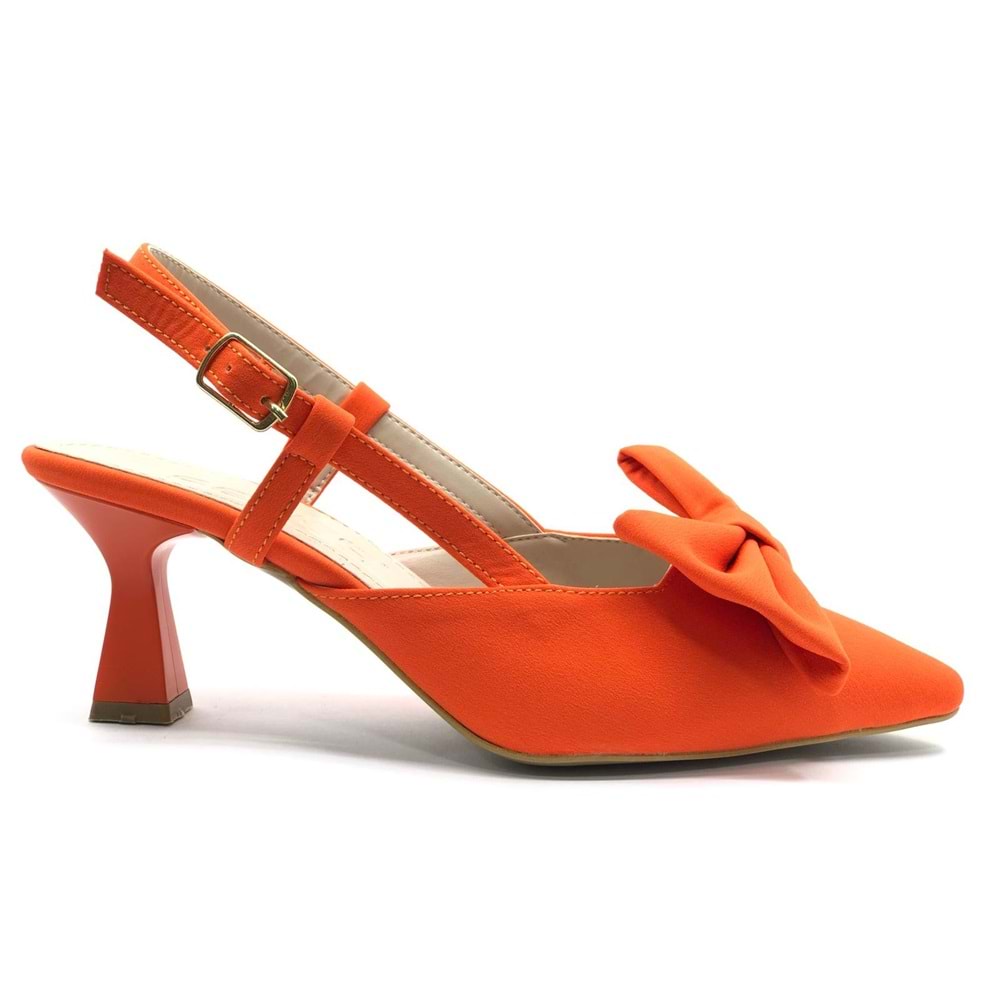 Feles Kurdela Detaylı Arkası Açık Stiletto Kadın Topuklu Ayakkabı