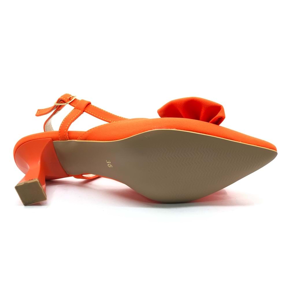 Feles Kurdela Detaylı Arkası Açık Stiletto Kadın Topuklu Ayakkabı