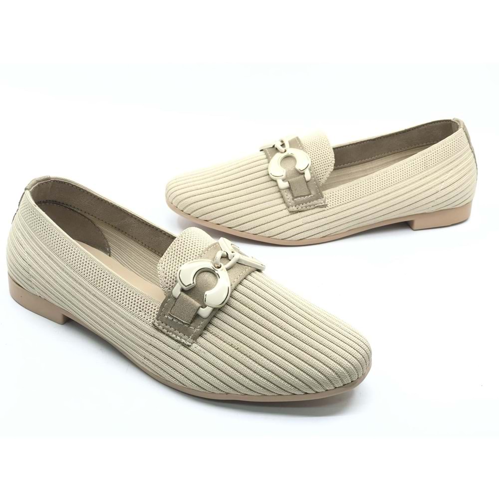 Marry Pace 883170 Toka Detaylı Triko Kadın Babet Ayakkabı