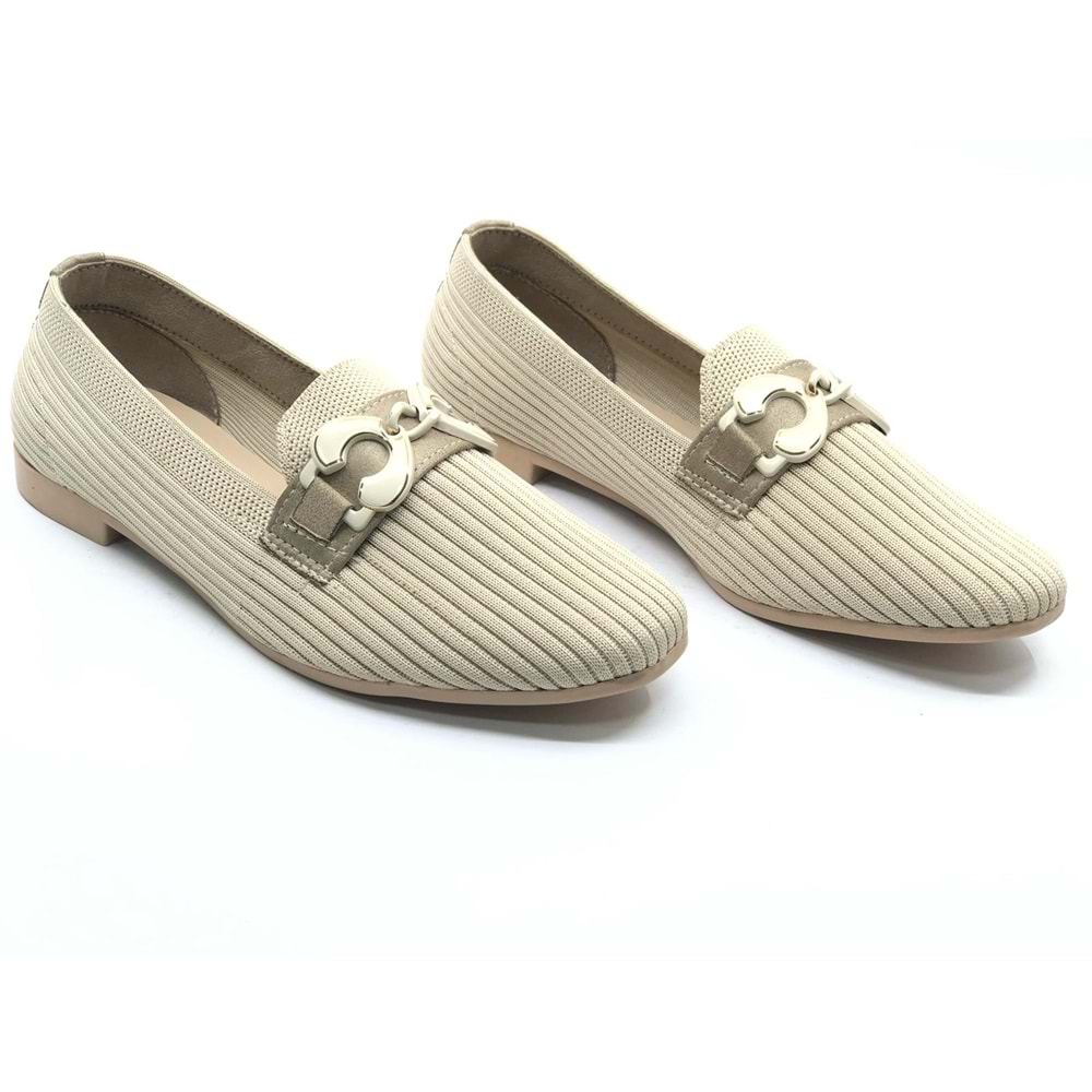 Marry Pace 883170 Toka Detaylı Triko Kadın Babet Ayakkabı