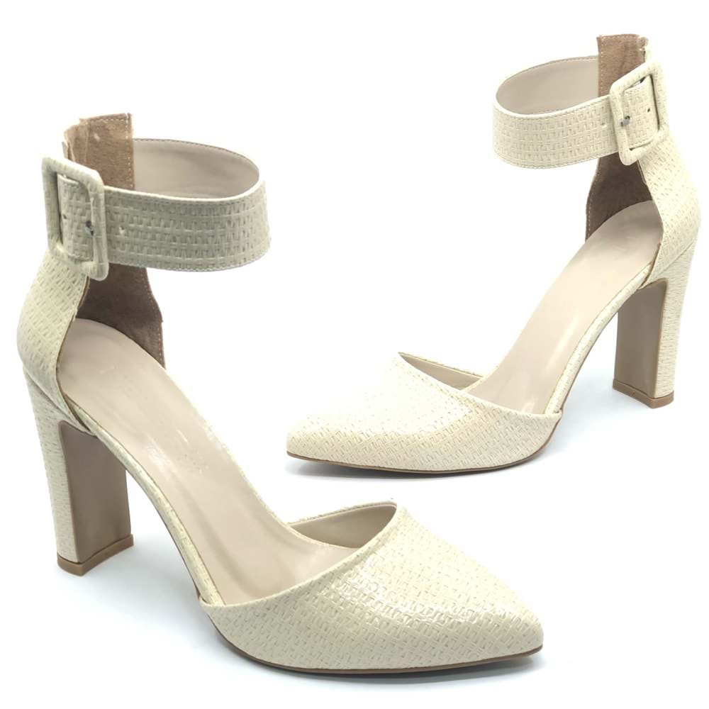 Feles Bilek Detaylı Stiletto Kadın Topuklu Ayakkabı