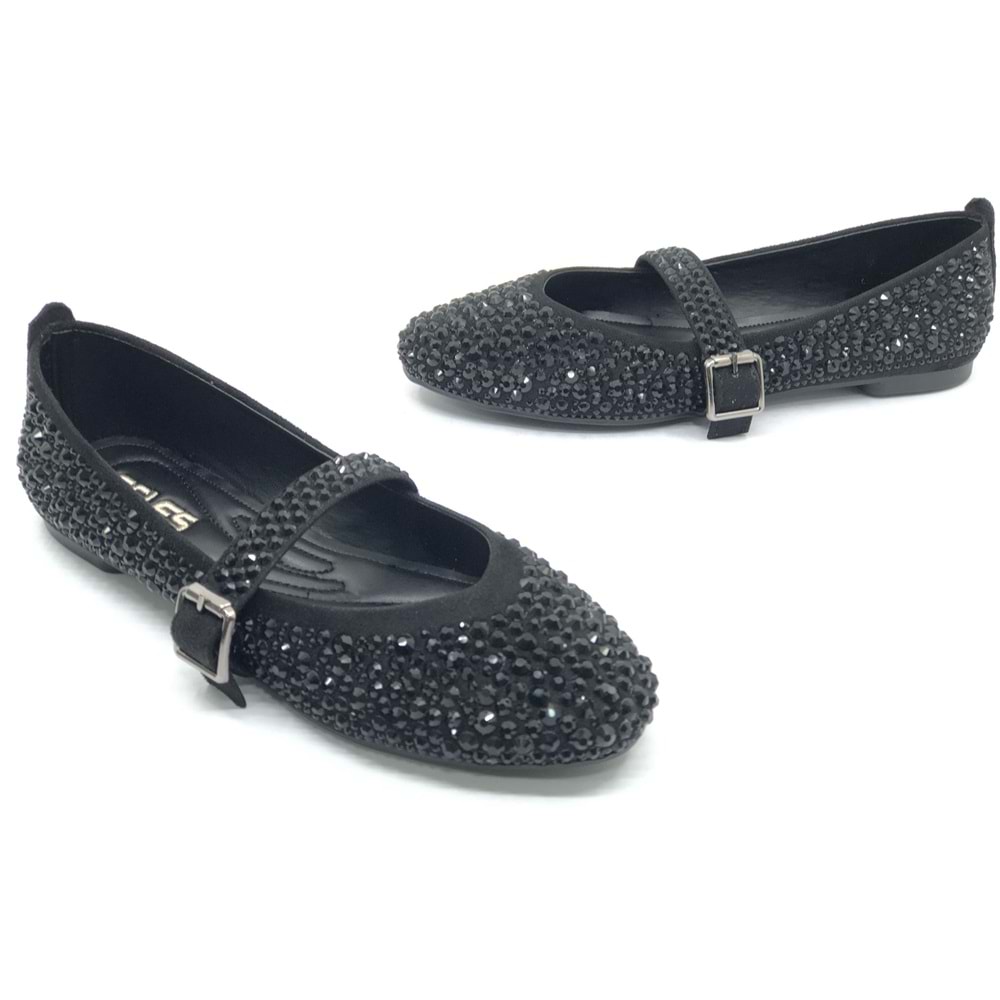 Feles Taş Detaylı Kadın Babet Ayakkabı