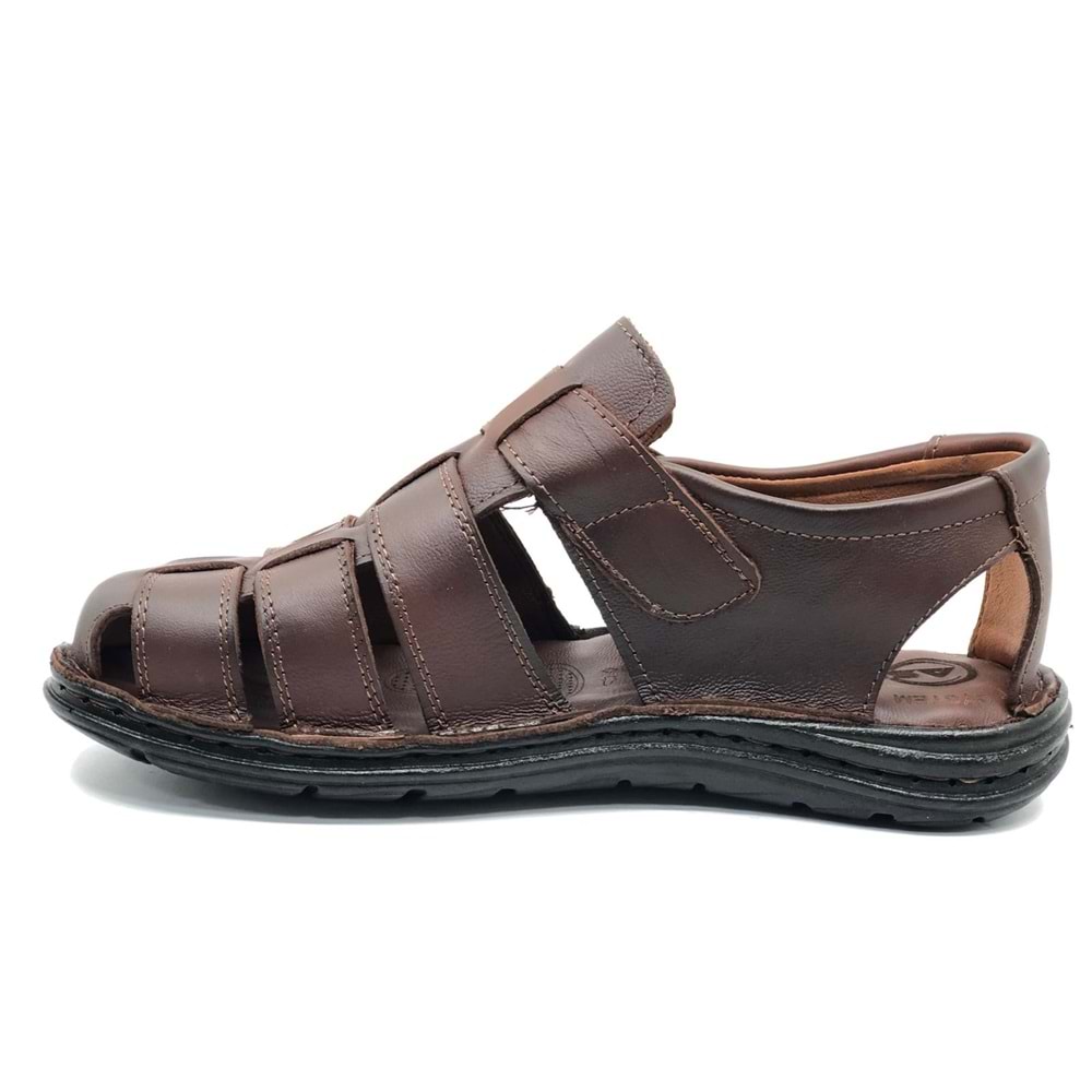 Kocamanlar %100 Hakiki Deri Tam Ortapedik Erkek Sandalet