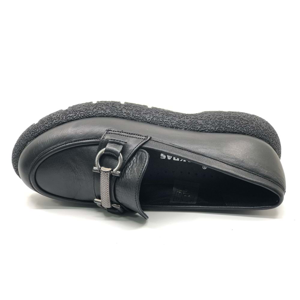 Ayakdaş 3755 Kalın Taban Kadın Loafer Hakiki Deri Babet Ayakkabı