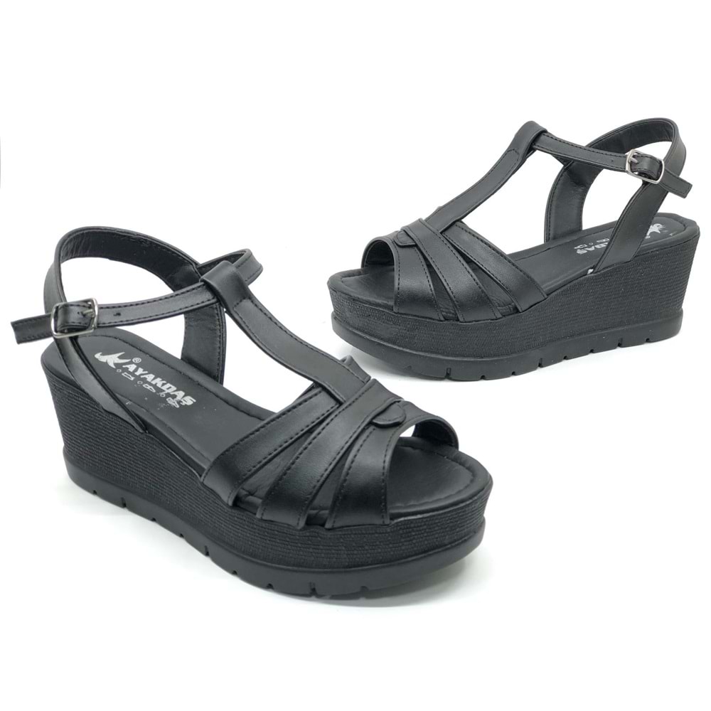 Ayakdaş 1040 Kadın Dolgu Taban Sandalet