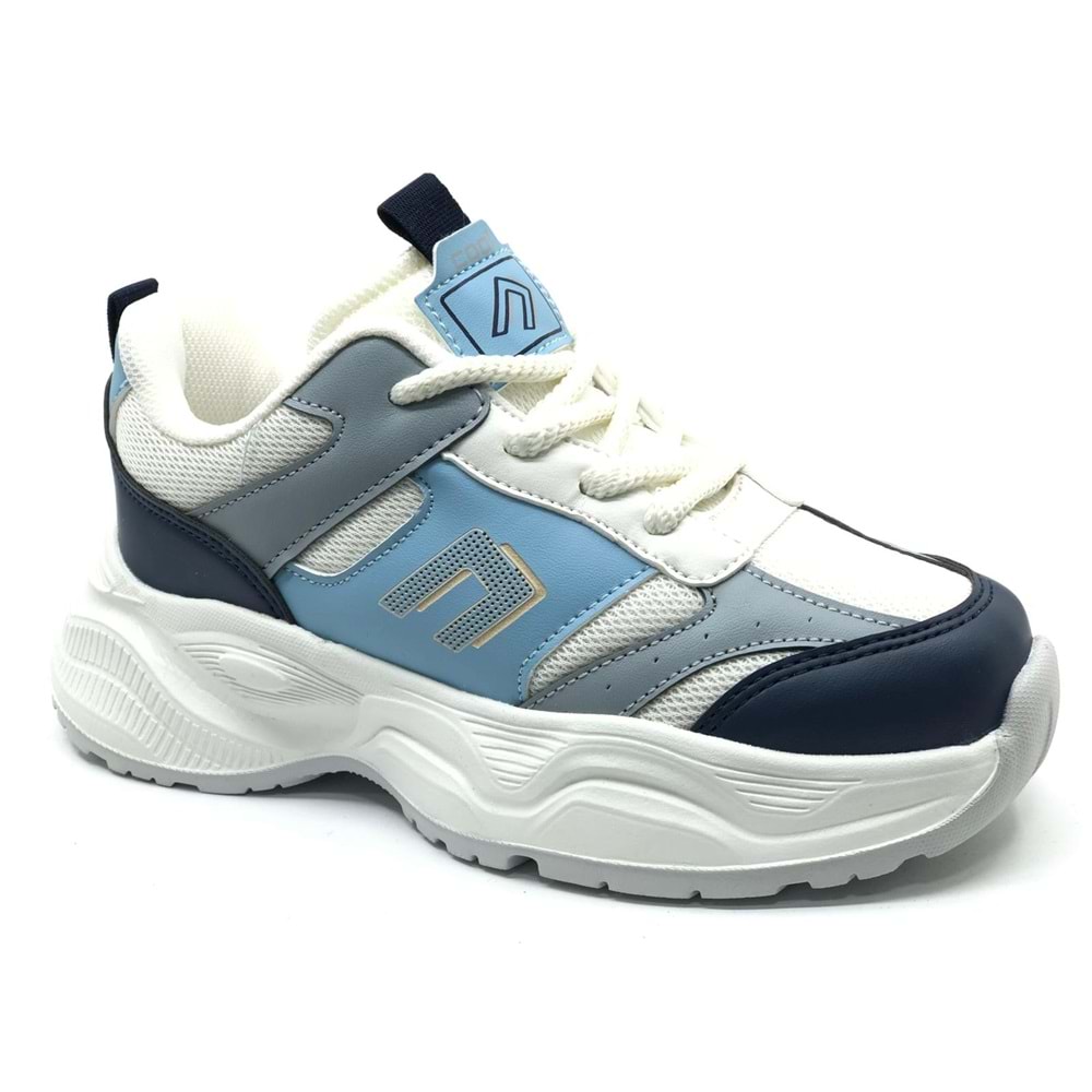 Cool Birian Bağcık Görünümlü Cırt Cırtlı Sneaker Ortopedik Çocuk Spor Ayakkabı