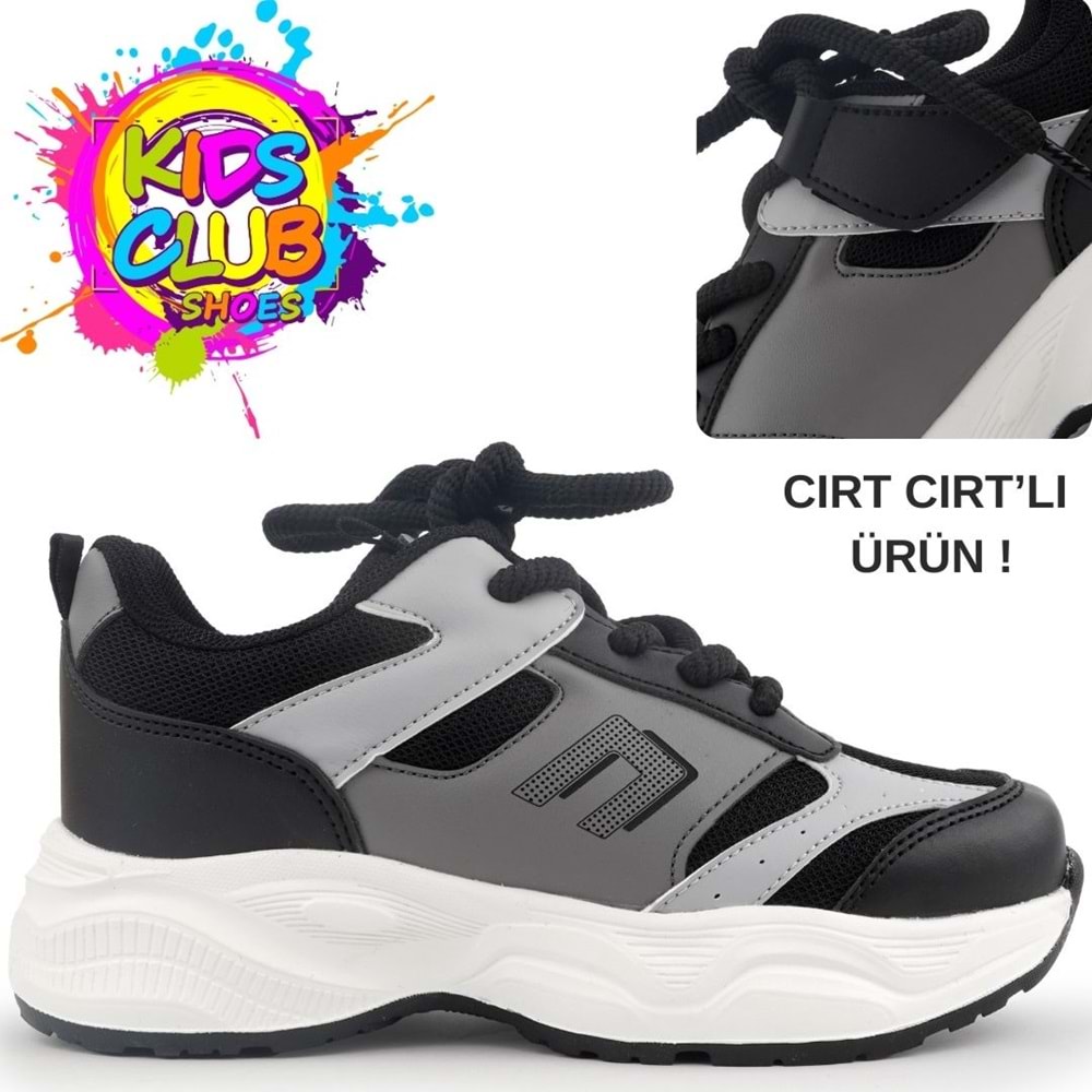 Cool Birian Bağcık Görünümlü Cırt Cırtlı Sneaker Ortopedik Çocuk Spor Ayakkabı