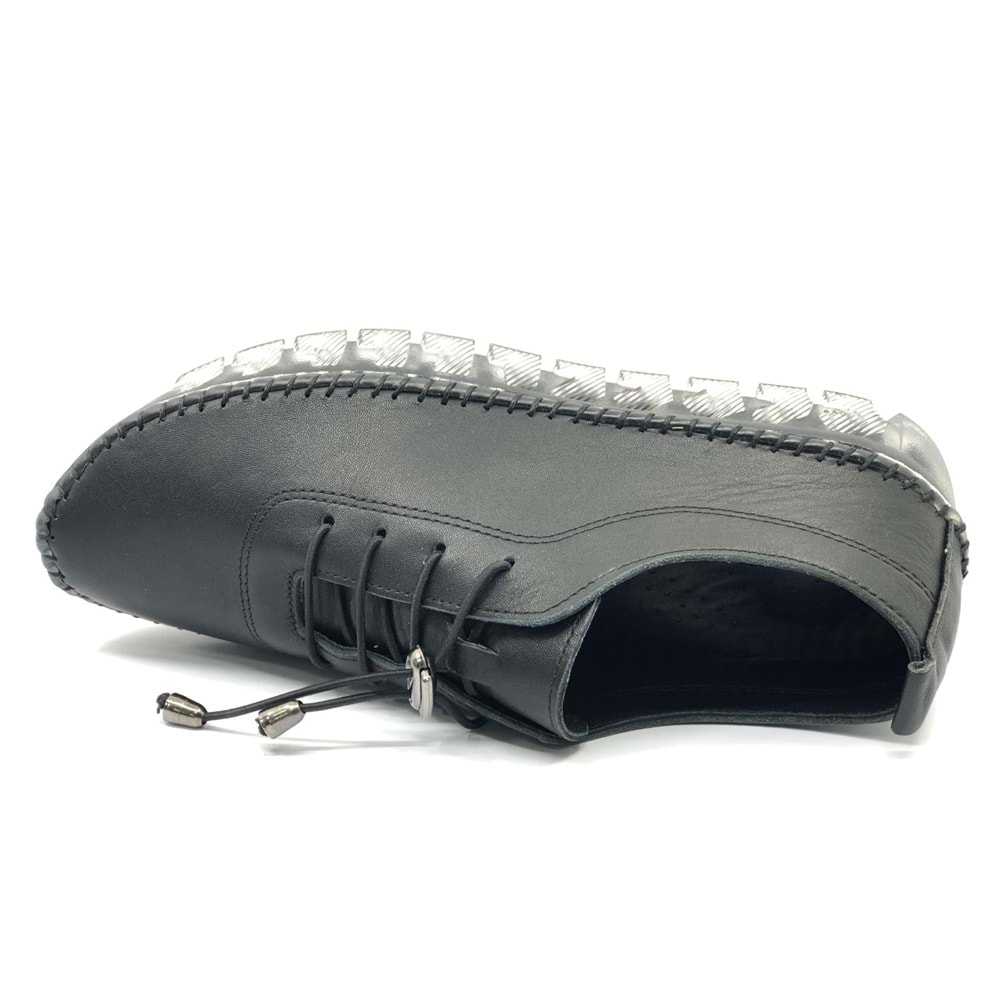 Ayakdaş Hakiki Deri Ortopedik Üstü Saraç Detaylı Kadın Babet Ayakkabı